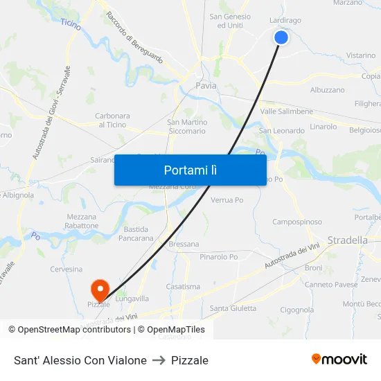 Sant' Alessio Con Vialone to Pizzale map