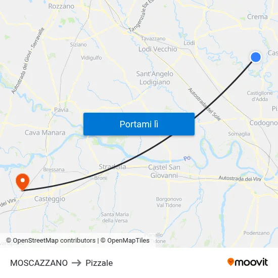 MOSCAZZANO to Pizzale map