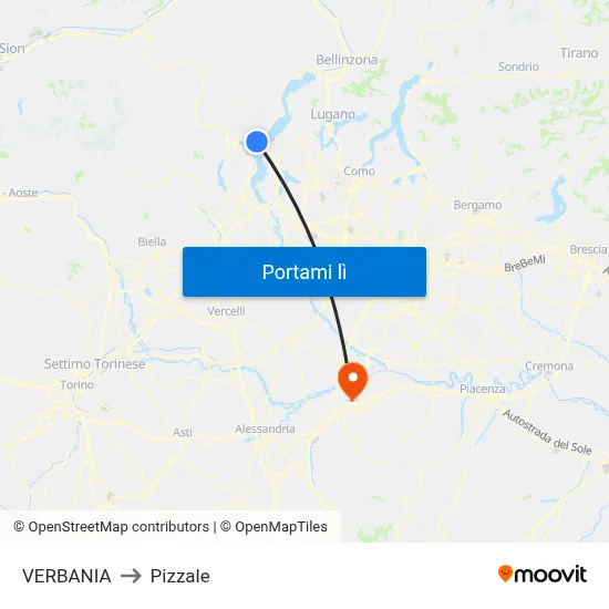 VERBANIA to Pizzale map