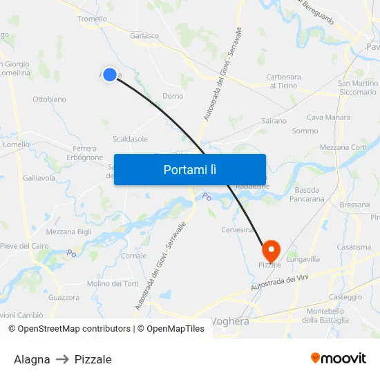 Alagna to Pizzale map