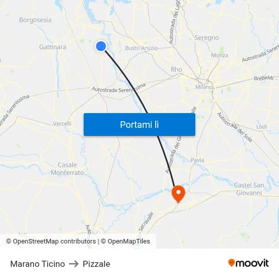 Marano Ticino to Pizzale map