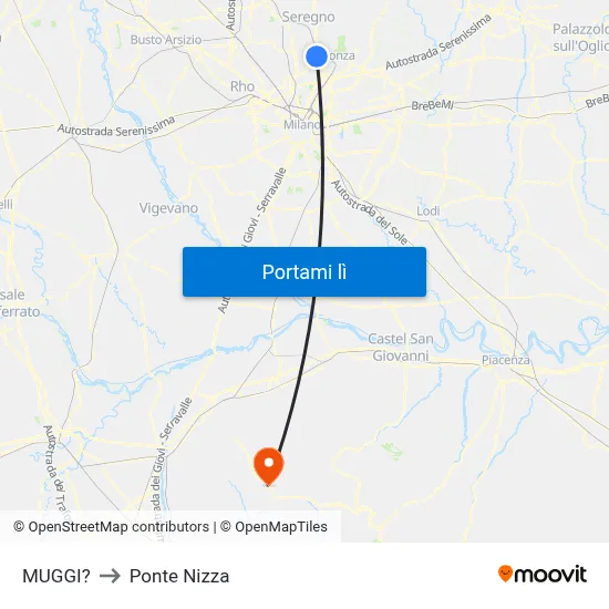 MUGGI? to Ponte Nizza map