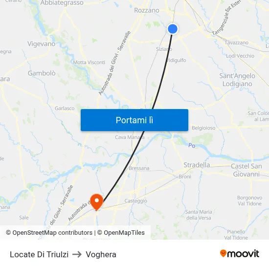 Locate Di Triulzi to Voghera map