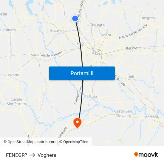 FENEGR? to Voghera map
