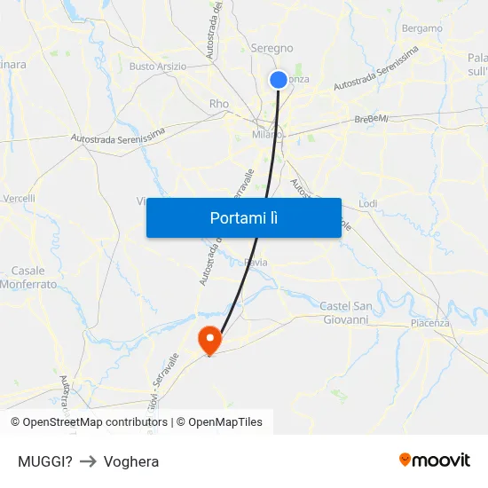 MUGGI? to Voghera map