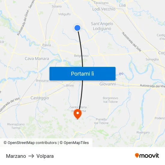 Marzano to Volpara map