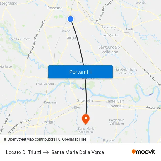 Locate Di Triulzi to Santa Maria Della Versa map