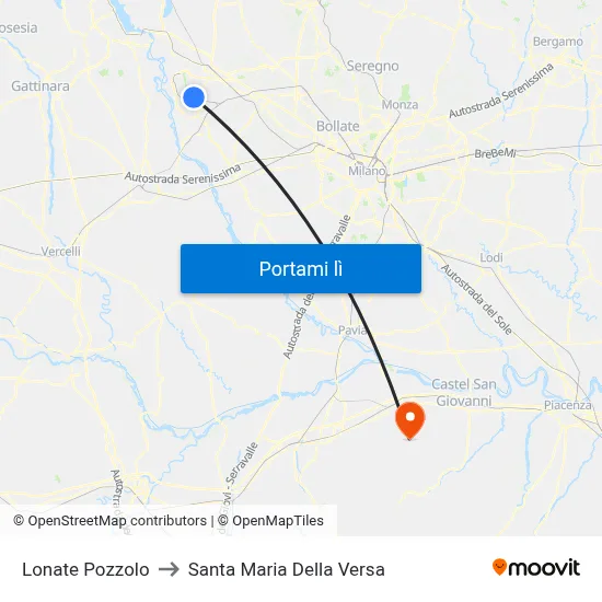 Lonate Pozzolo to Santa Maria Della Versa map