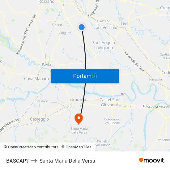 BASCAP? to Santa Maria Della Versa map