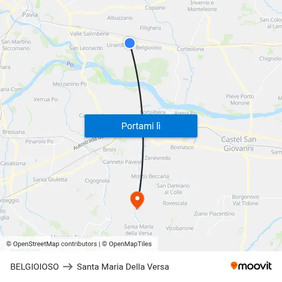 BELGIOIOSO to Santa Maria Della Versa map