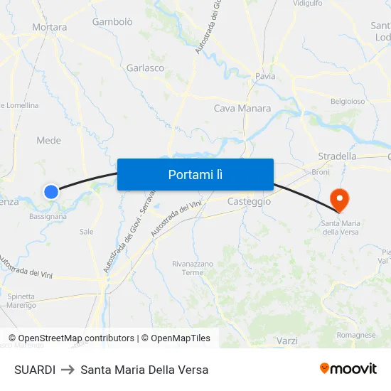 SUARDI to Santa Maria Della Versa map