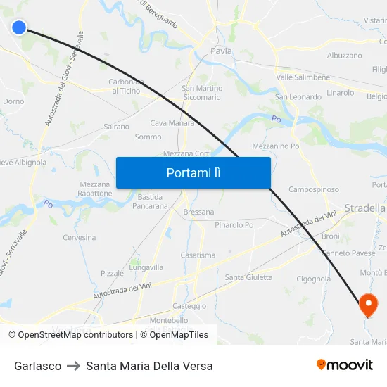 Garlasco to Santa Maria Della Versa map