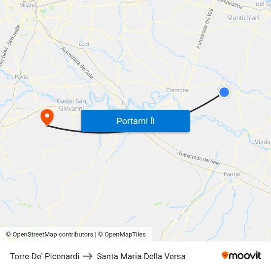 Torre De' Picenardi to Santa Maria Della Versa map