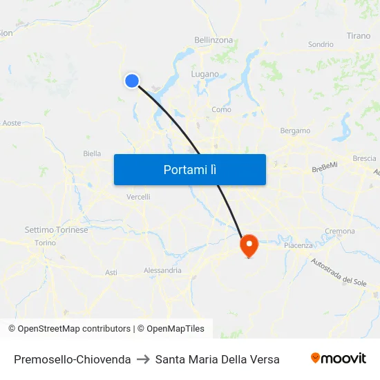 Premosello-Chiovenda to Santa Maria Della Versa map