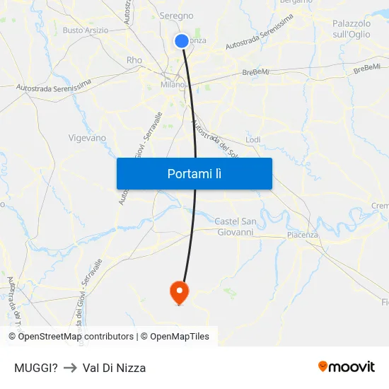 MUGGI? to Val Di Nizza map