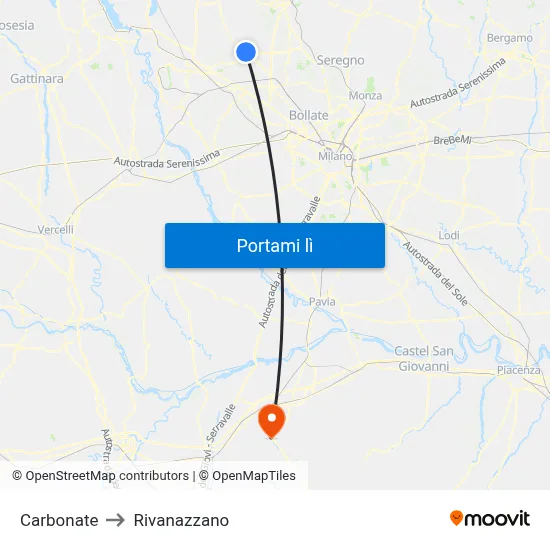 Carbonate to Rivanazzano map
