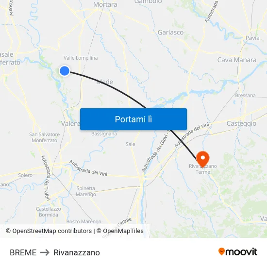 BREME to Rivanazzano map