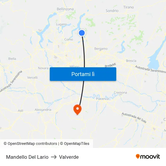 Mandello Del Lario to Valverde map