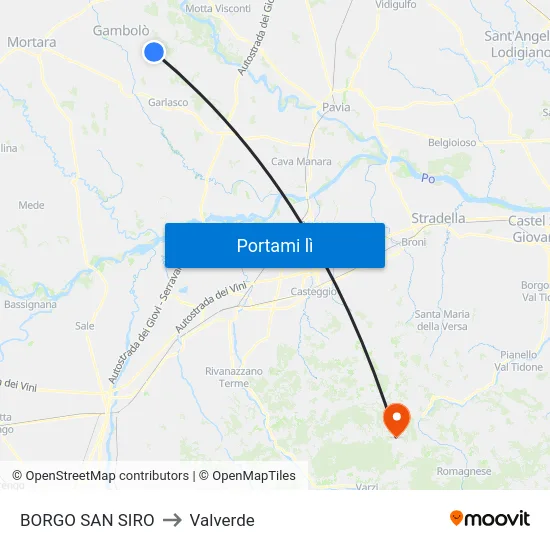 BORGO SAN SIRO to Valverde map