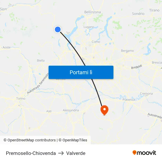 Premosello-Chiovenda to Valverde map