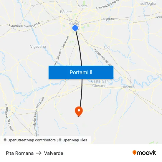 P.ta Romana to Valverde map