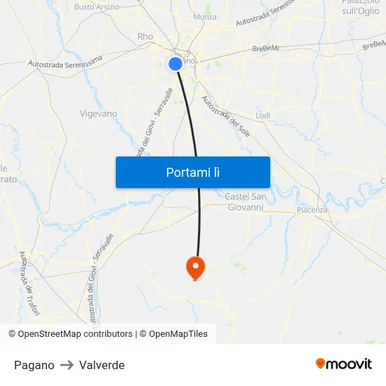 Pagano to Valverde map