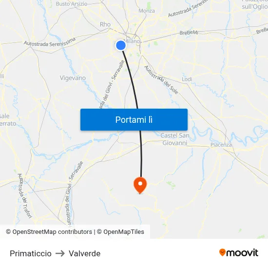 Primaticcio to Valverde map