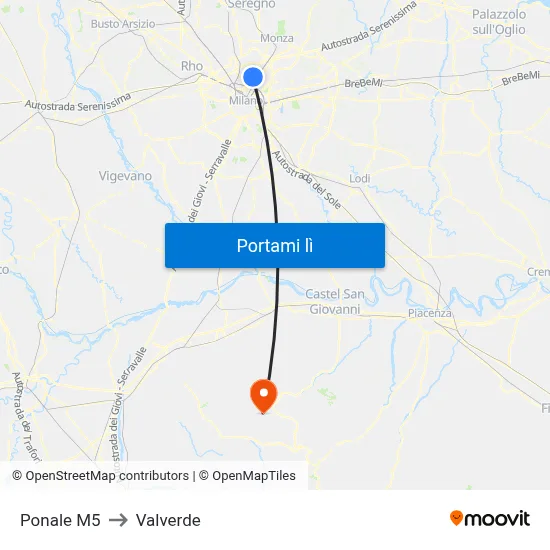 Ponale M5 to Valverde map
