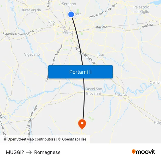 MUGGI? to Romagnese map