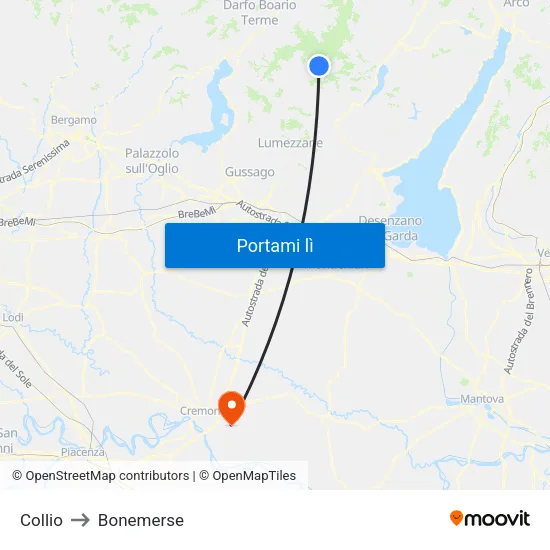 Collio to Bonemerse map