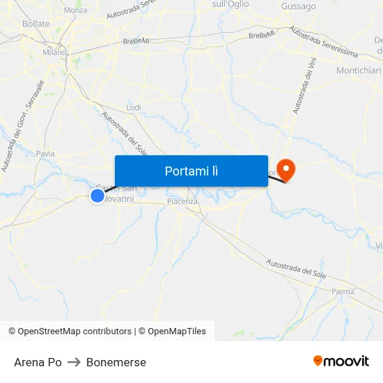 Arena Po to Bonemerse map