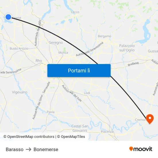 Barasso to Bonemerse map