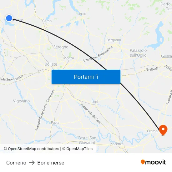 Comerio to Bonemerse map