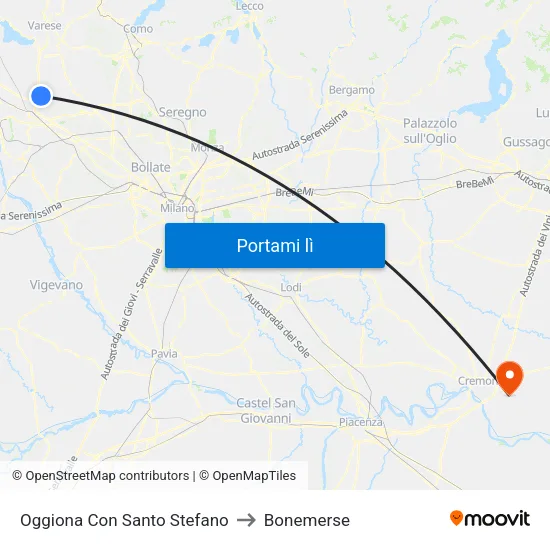 Oggiona Con Santo Stefano to Bonemerse map
