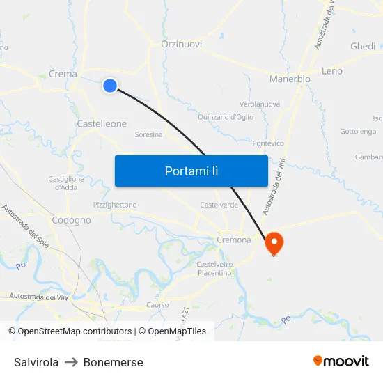 Salvirola to Bonemerse map