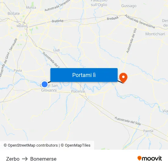 Zerbo to Bonemerse map