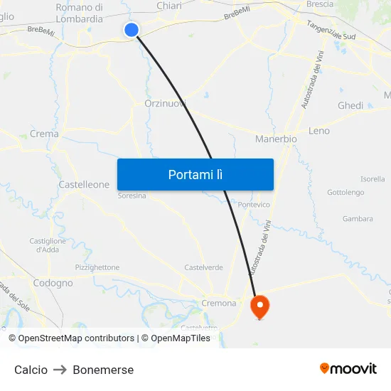 Calcio to Bonemerse map