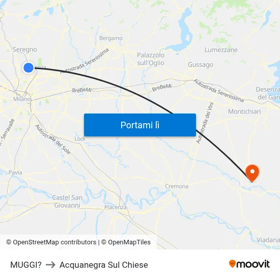 MUGGI? to Acquanegra Sul Chiese map