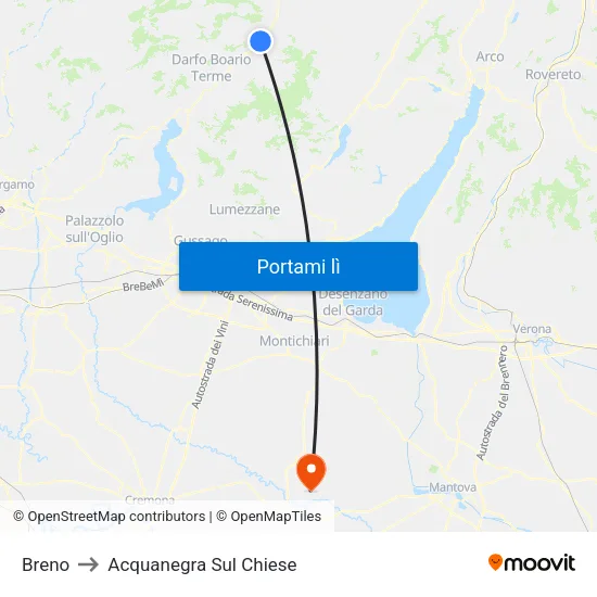 Breno to Acquanegra Sul Chiese map