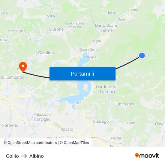 Collio to Albino map