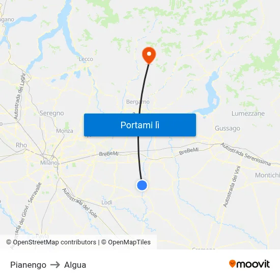 Pianengo to Algua map