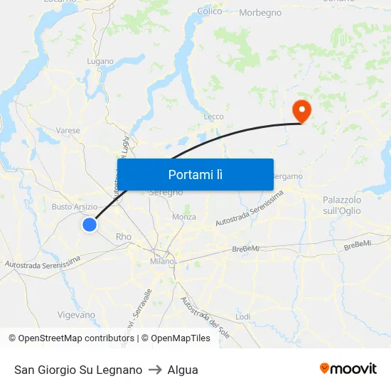 San Giorgio Su Legnano to Algua map