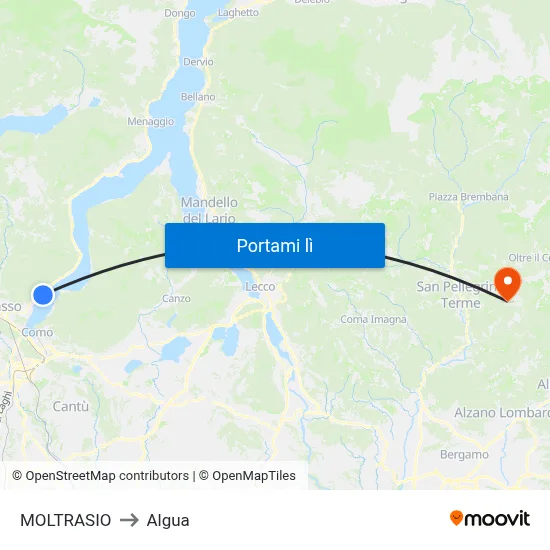MOLTRASIO to Algua map