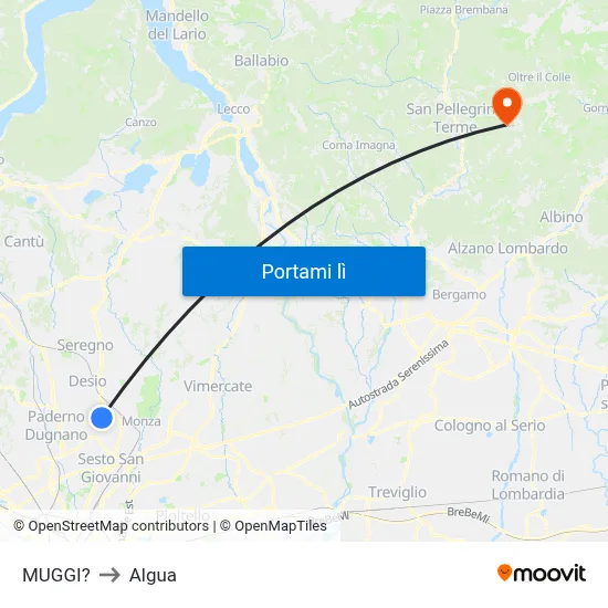 MUGGI? to Algua map