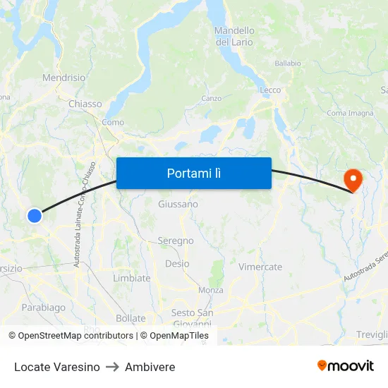 Locate Varesino to Ambivere map