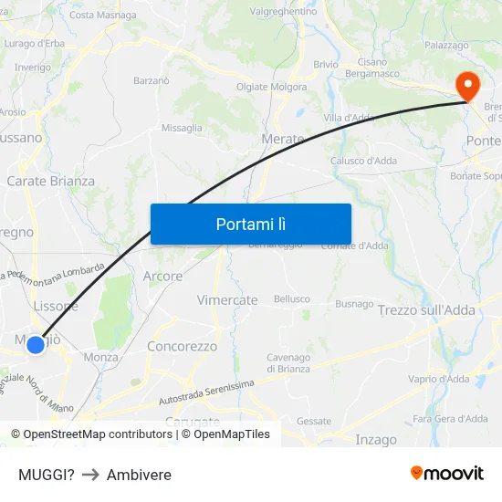 MUGGI? to Ambivere map