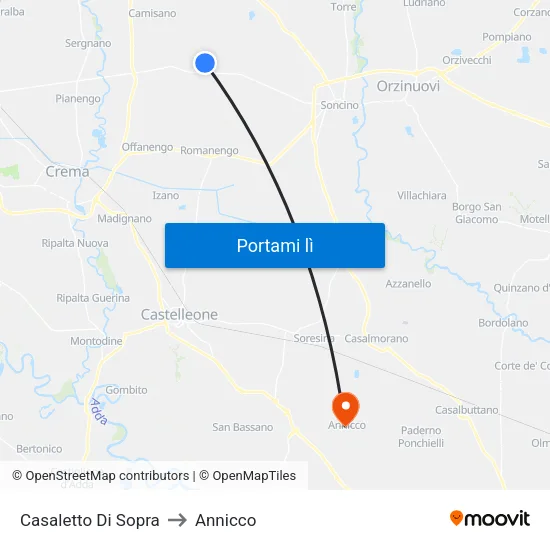 Casaletto Di Sopra to Annicco map