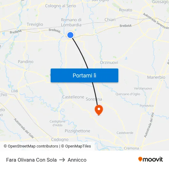 Fara Olivana Con Sola to Annicco map