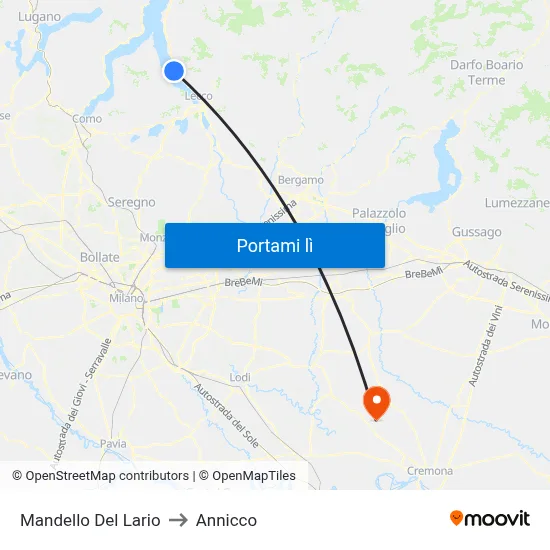 Mandello Del Lario to Annicco map