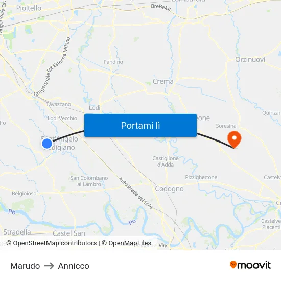 Marudo to Annicco map